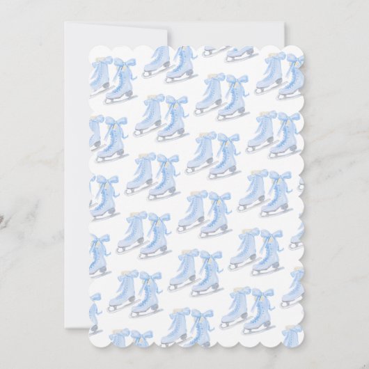 アイス名門私立校風のスケートで滑るパーティーアイススケート 招待状 (裏面)