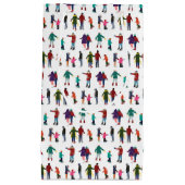 アイス図解入りの、写真付きのスケータースウィンターホリデークリスマス スモールペーパーバッグ (正面)