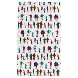 アイス図解入りの、写真付きのスケータースウィンターホリデークリスマス スモールペーパーバッグ