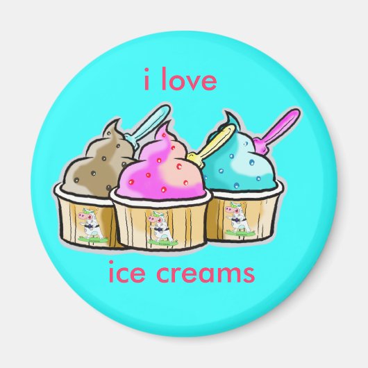アイス大好き マグネット (正面)