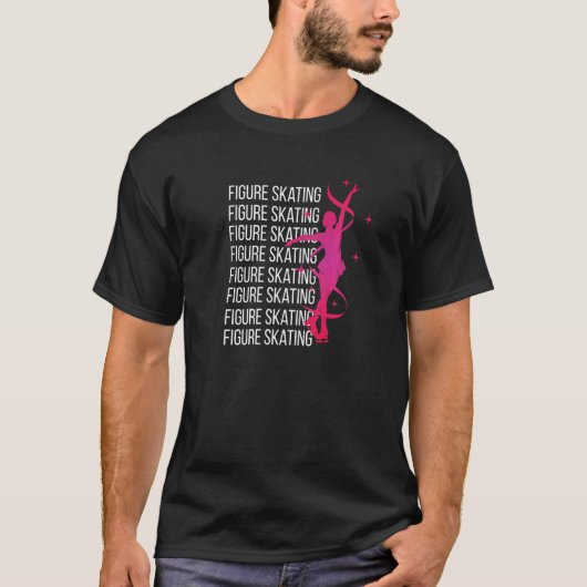 アイス姿スケートで滑る姿スケータープレミアム Tシャツ (正面)