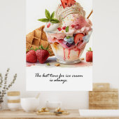 アイス最高のクリームポスターの時間 ポスター (キッチン)