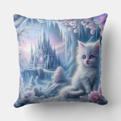 アイス王国の白いファンタジー クッション (裏面)