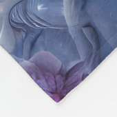 アイス王国の白いファンタジー フリースブランケット (角)