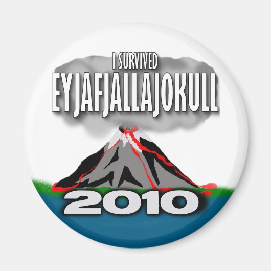 アイス生き延びアアイスランド火山 マグネット (正面)