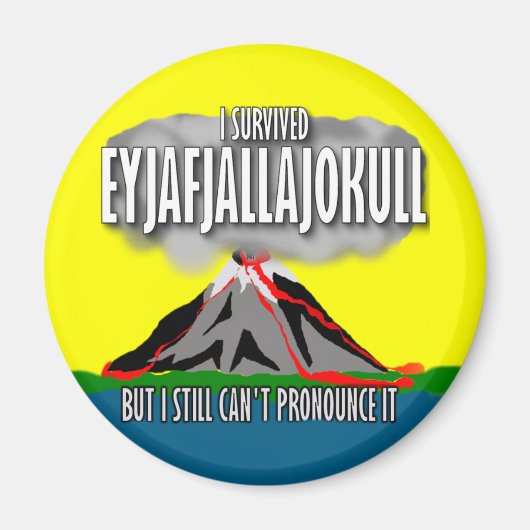 アイス生き延びアアイスランド火山 マグネット (正面)