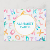 アイス用 – アルファベットフラッシュカード ポストカード (裏面)