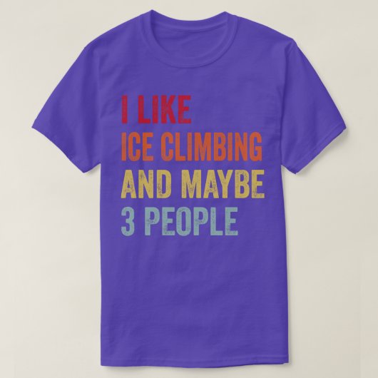アイス登山3人好き Tシャツ (デザイン正面)