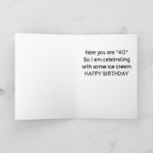 アイス祝クリームを添えて「40th」を! カード (内部)