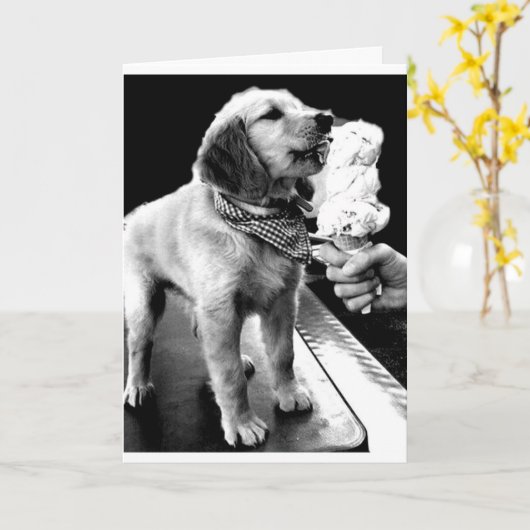 アイス祝クリームを添えて「40th」を！ カード (黄色い花)