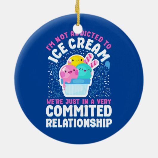 アイス私はアイスに溺れていない私たちは セラミックオーナメント (裏面)