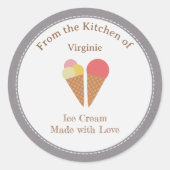 アイス素朴クリームラベルシール ラウンドシール (正面)