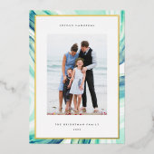 アイス縁どアゲート |ハヌカー写真金ゴールド 箔シーズンカード (正面)