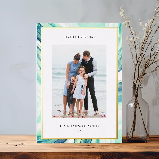 アイス縁どアゲート |ハヌカー写真金ゴールド 箔シーズンカード