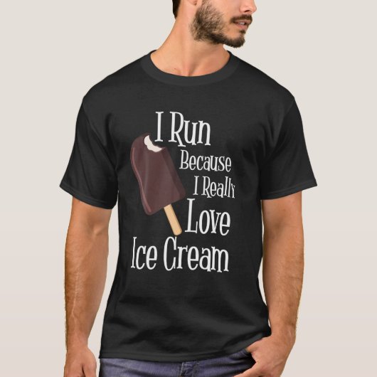 アイス走クリームが大好きだから Tシャツ (正面)