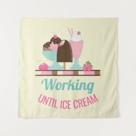 アイス間抜けクリームまでパンプー – Yummy Treats タペストリー