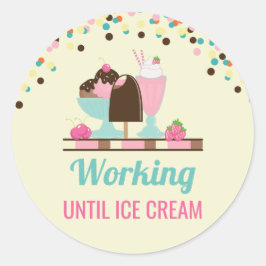 アイス間抜けクリームまでパンプー – Yummy Treats ラウンドシール