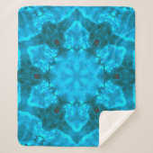 アイス霜の降りたブルースノーフレーク万華鏡のように千変万化するパターンパターン シェルパブランケット (正面)