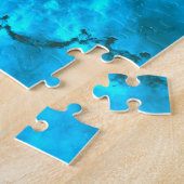 アイス霜の降りたブルースノーフレーク万華鏡のように千変万化するパターンパターン ジグソーパズル (側面)