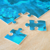 アイス霜の降りたブルースノーフレーク万華鏡のように千変万化するパターンパターン ジグソーパズル (側面)