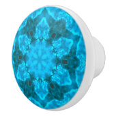 アイス霜の降りたブルースノーフレーク万華鏡のように千変万化するパターンパターン セラミックノブ (右)