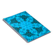 アイス霜の降りたブルースノーフレーク万華鏡のように千変万化するパターンパターン ノートブック (右側)