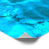 アイス霜の降りたブルースノーフレーク万華鏡のように千変万化するパターンパターン ポスター (角)