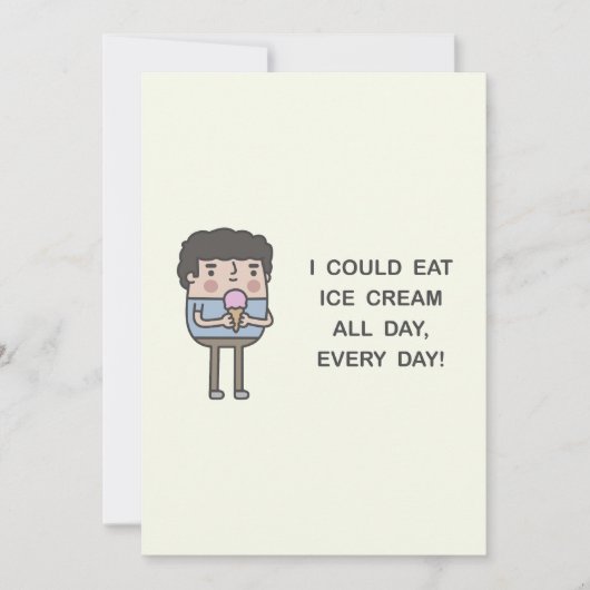 アイス食べクリームは一日中やれるよ! 招待状 (正面)