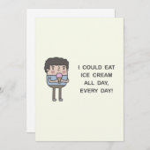 アイス食べクリームは一日中やれるよ! 招待状 (正面/裏面)