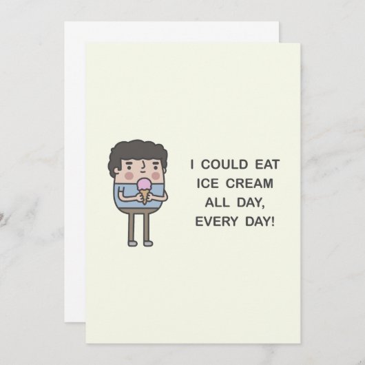 アイス食べクリームは一日中やれるよ! 招待状 (正面/裏面)