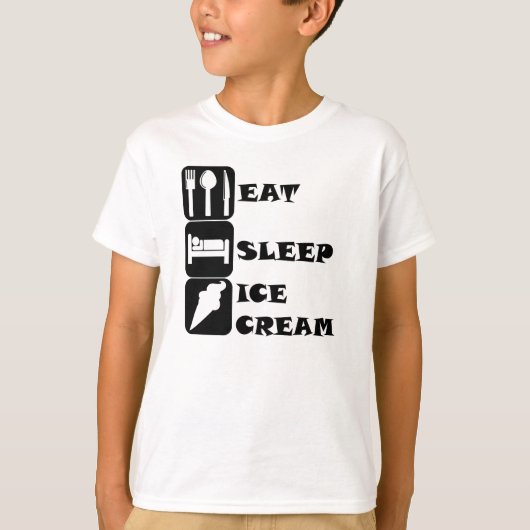 アイス食べクリームをスリープ Tシャツ (正面)
