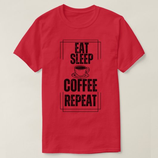 アイス食べトコーヒーのリピート Tシャツ (デザイン正面)