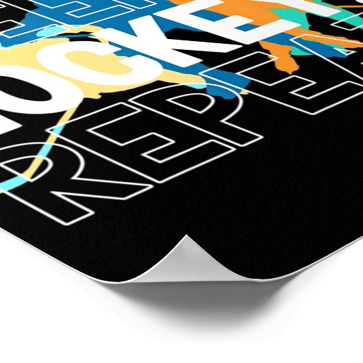 アイス食べホッケーのリピーター ポスター (角)