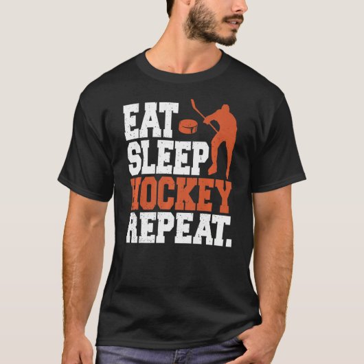アイス食べホッケーのリピーター Tシャツ (正面)