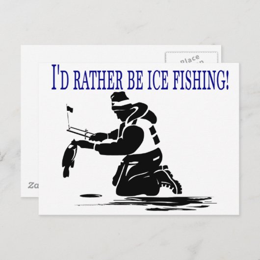アイス魚釣りだ! ポストカード (正面/裏面)