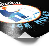 アイス魚釣りアイスの穴に囲まれる フォトプリント            (角)