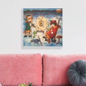 アイス魚釣りアットナイト キャンバスプリント (インサイチュ (リビング))