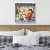 アイス魚釣りアットナイト キャンバスプリント (インサイチュ (寝室))