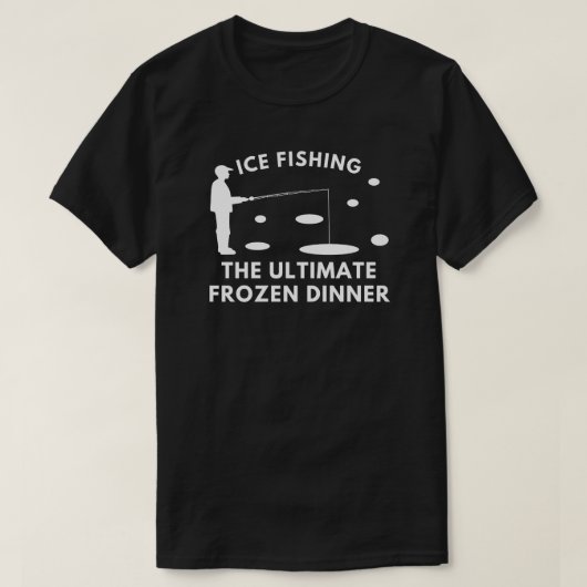 アイス魚釣りザ究極のディナ凍っていーナー | アイスフィッシュ Tシャツ (デザイン正面)
