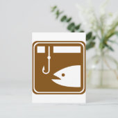 アイス魚釣りハイウェイサイン ポストカード (スタンド正面)