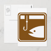 アイス魚釣りハイウェイサイン ポストカード (正面/裏面)