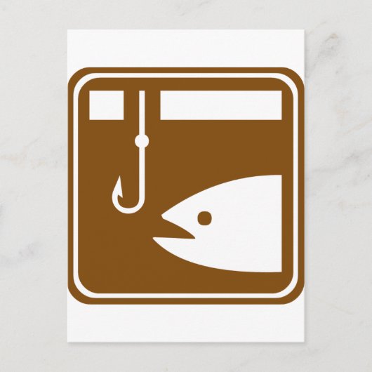 アイス魚釣りハイウェイサイン ポストカード (正面)