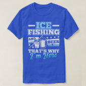 アイス魚釣りビールフィッシュ引用文フィッシャーマン Tシャツ (デザイン正面)