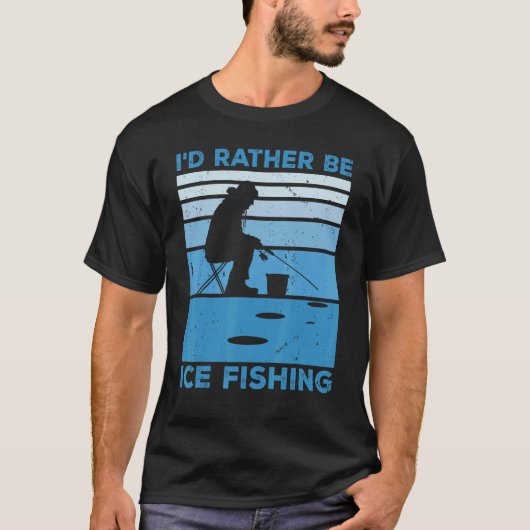 アイス魚釣りフィッシャーアイス魚釣りアイスF Tシャツ (正面)