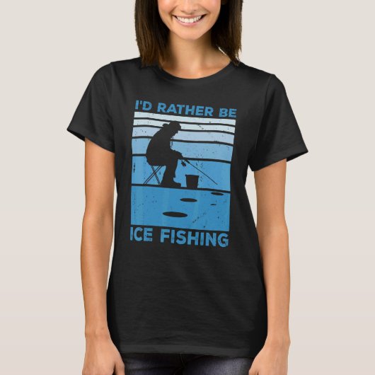 アイス魚釣りフィッシャーアイス魚釣りアイスF Tシャツ (正面)