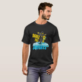 アイス魚釣り引用文Dを吹きおもしろい出すまでドリル Tシャツ (正面フル)