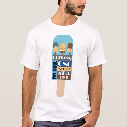 アイス1つでクールさをキープするお父さん Tシャツ (正面)