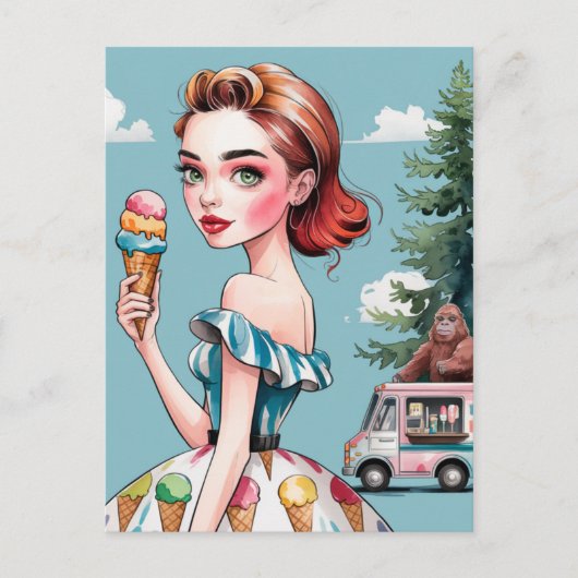 アイス・イン・ザ・フォレストサスカッチ ポストカード (正面)