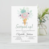 アイス+クリーム+サボテン+フラワー+ブライダル+シャワー 招待状 (スタンド正面)