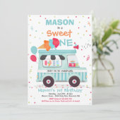 アイス クリーム トラック お誕生日 アイス クリーム 招待状 (スタンド正面)